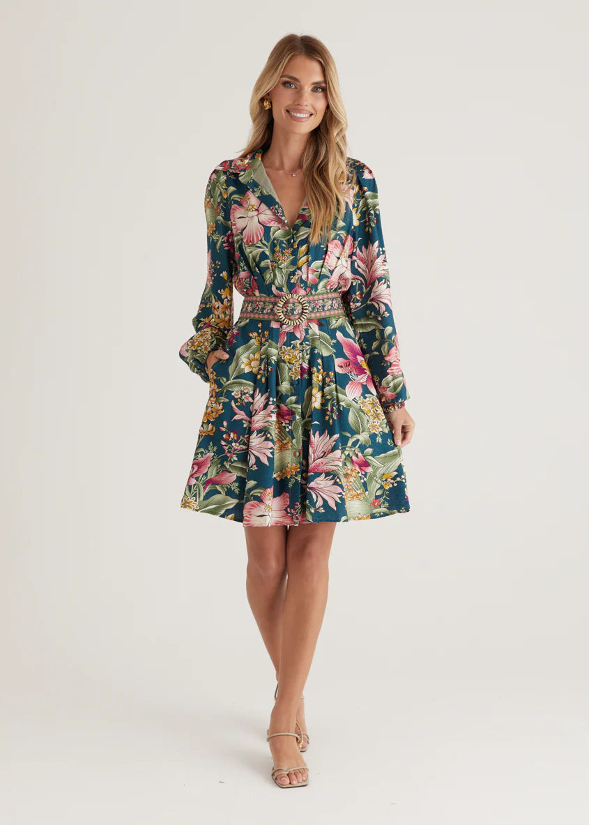 Melville Dress - Emerald Native