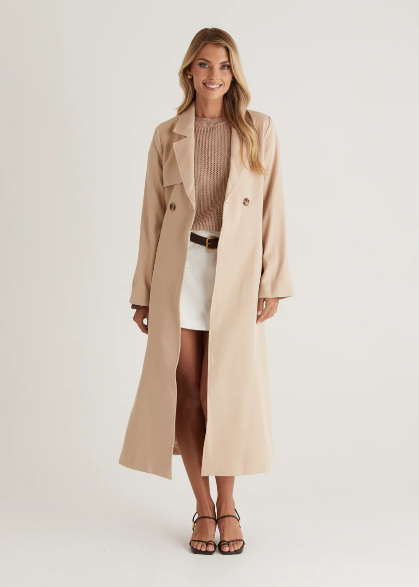 Kylie Trench Coat - Camel