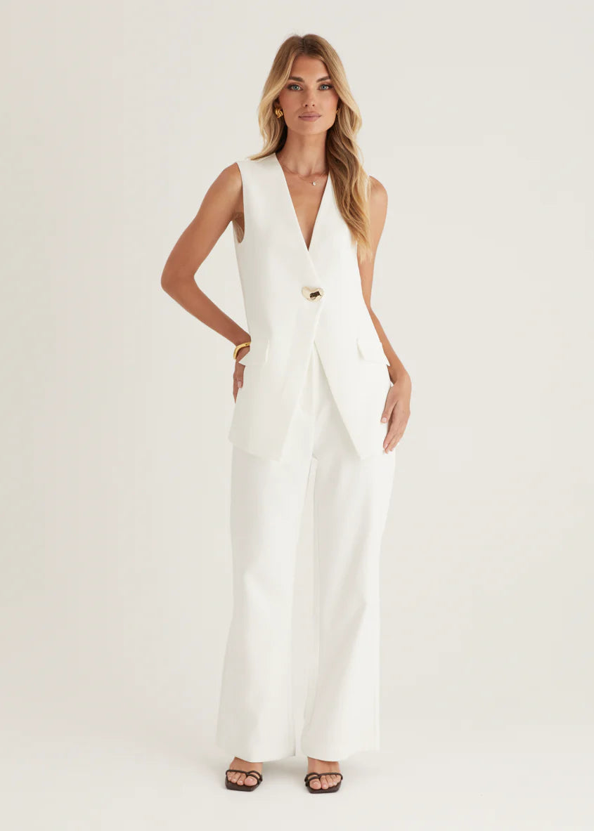 Chanelle Vest Top - Off White