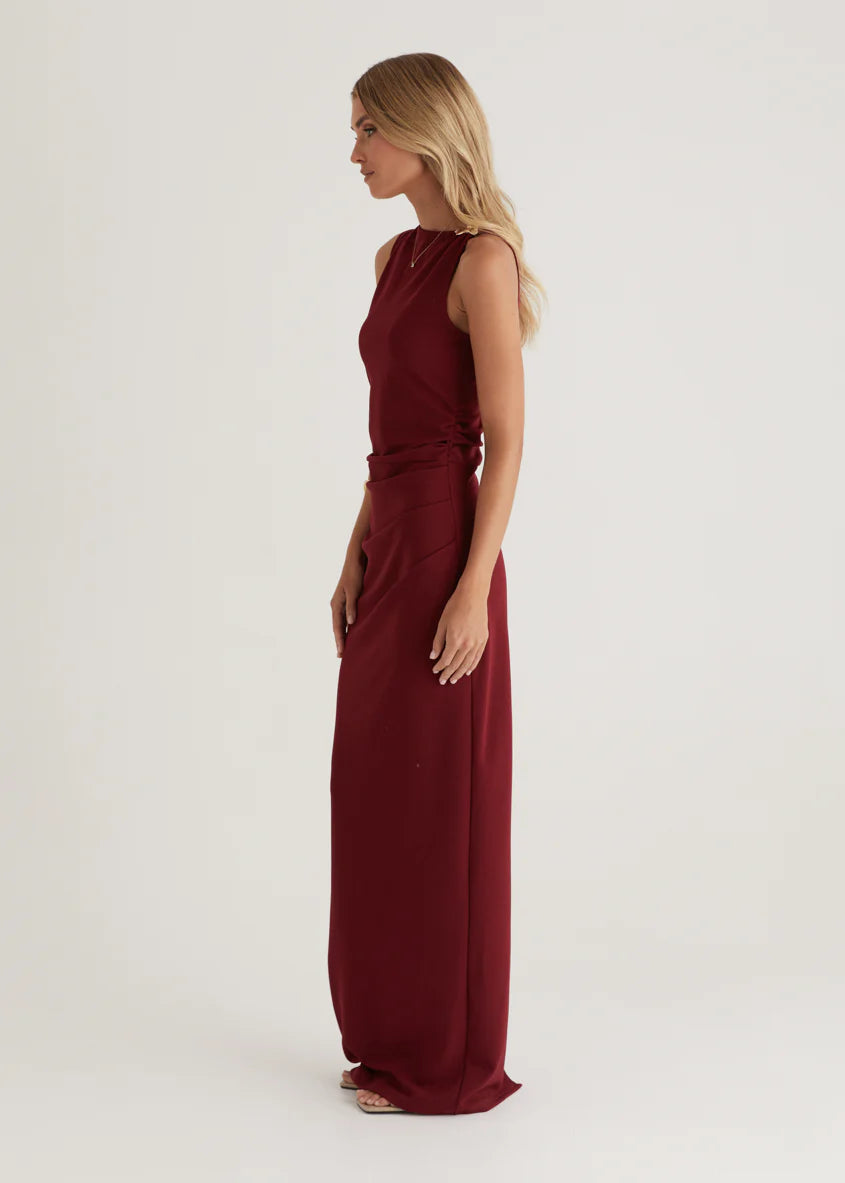 Rosita Maxi Dress - Burgundy