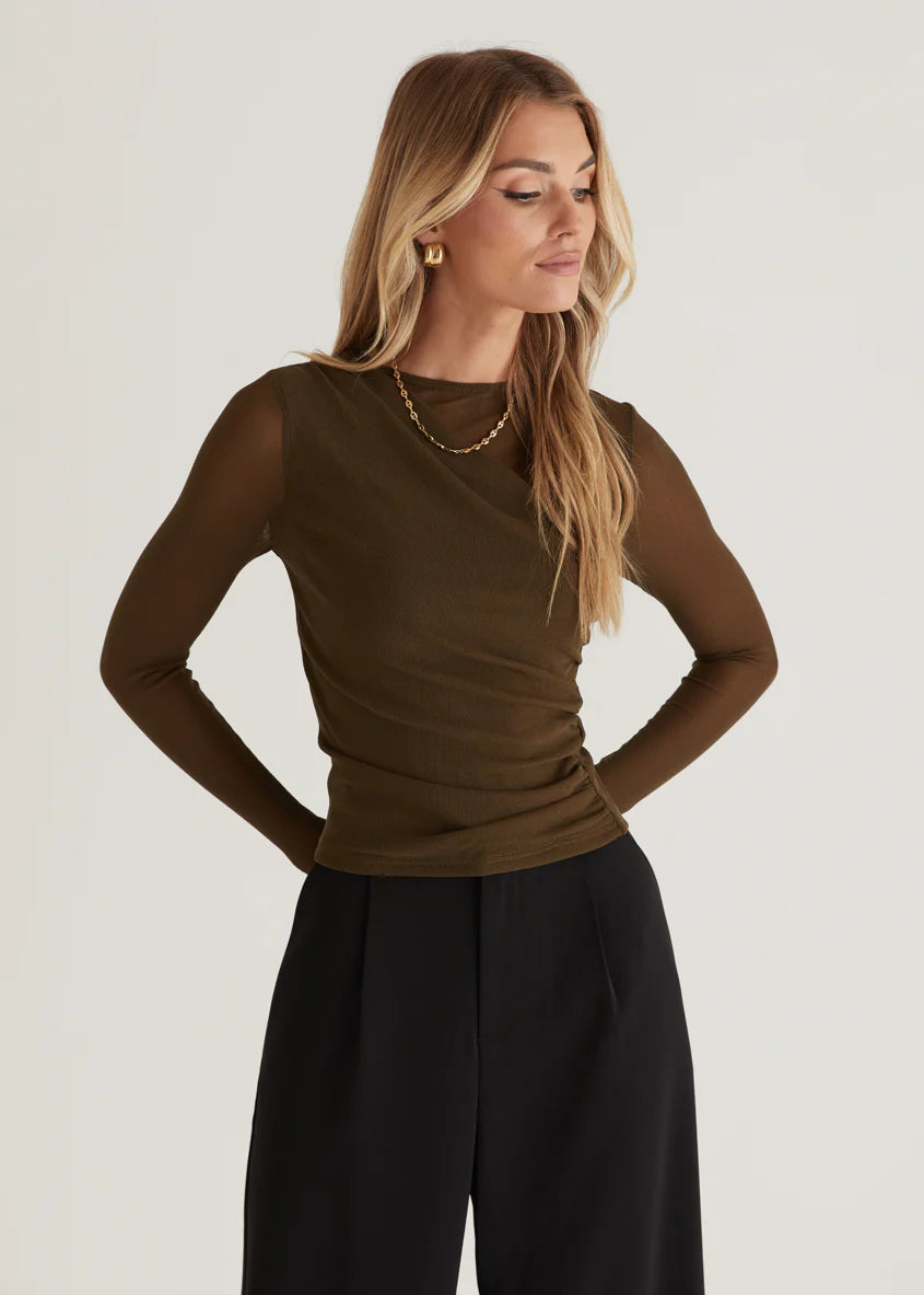 Corey Jersey Top - Olive