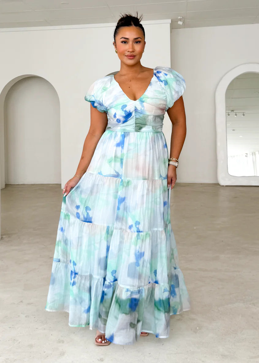 Sahnee Maxi Dress - Mint Haze