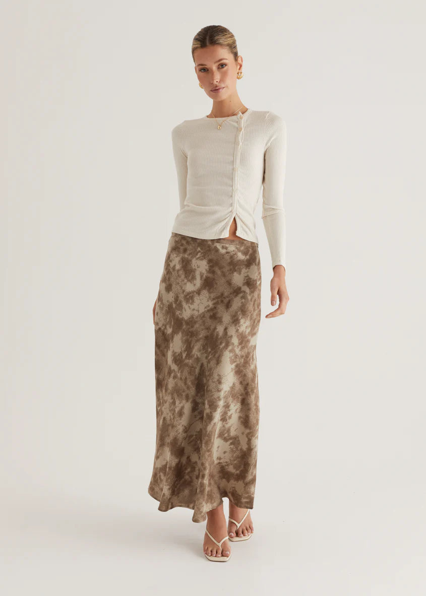Hollie Maxi Skirt - Walnut