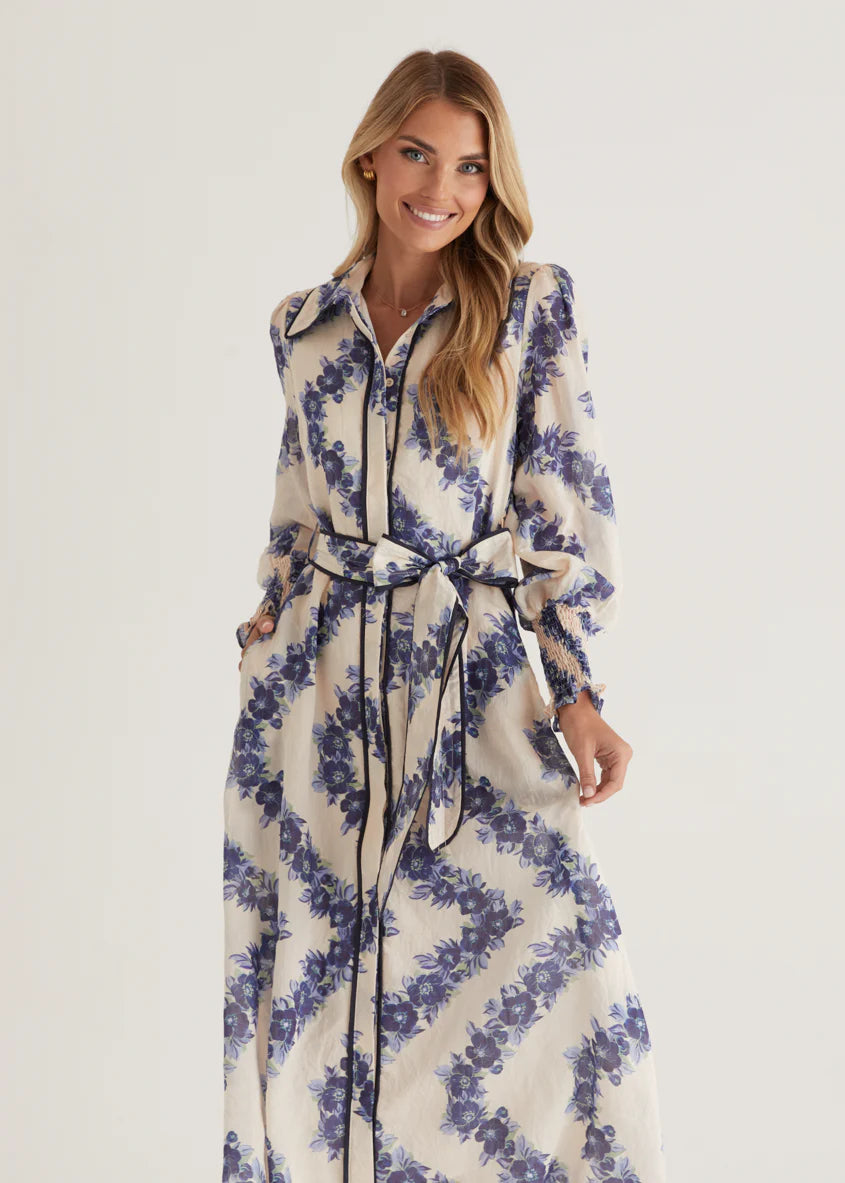 Rosemary Maxi Dress - Blue Floral