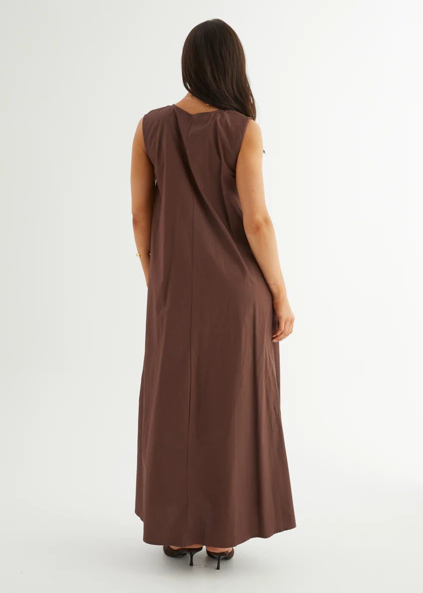 Casandra Maxi Dress - Chocolate