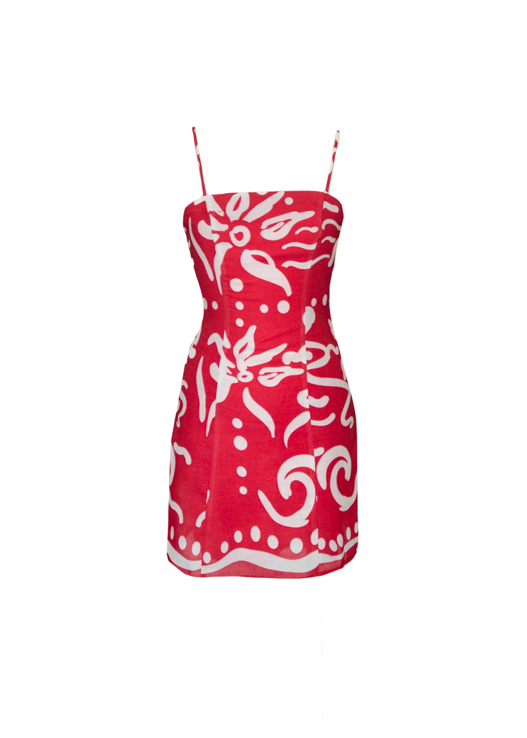 Vancouver Dress - Red Abstract