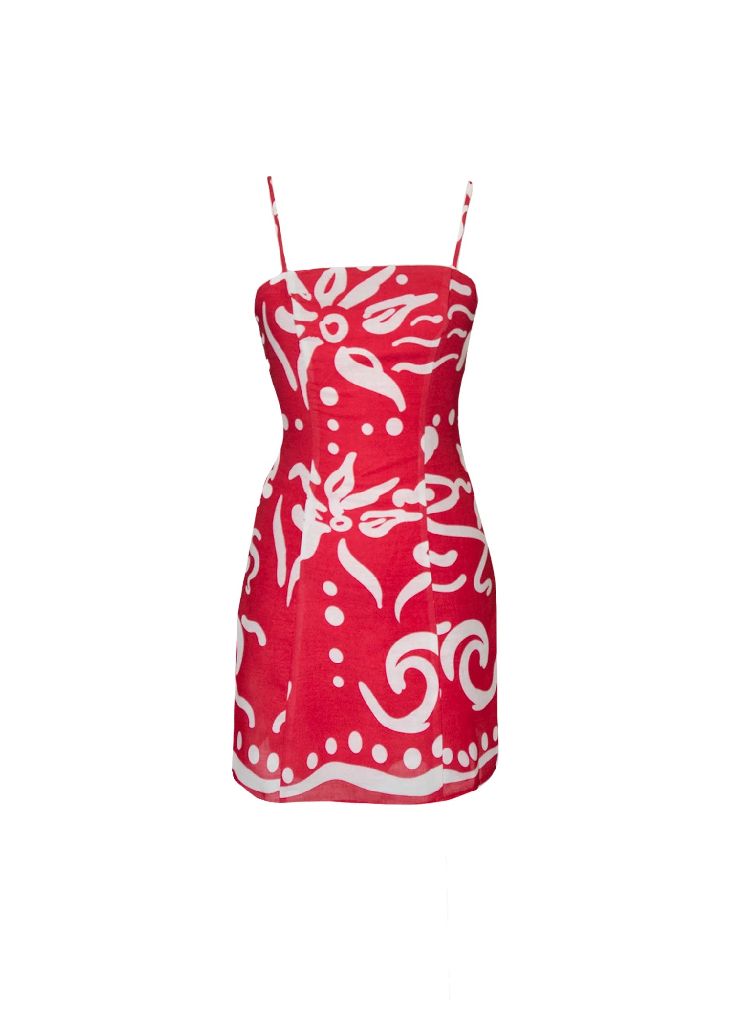 Vancouver Dress - Red Abstract