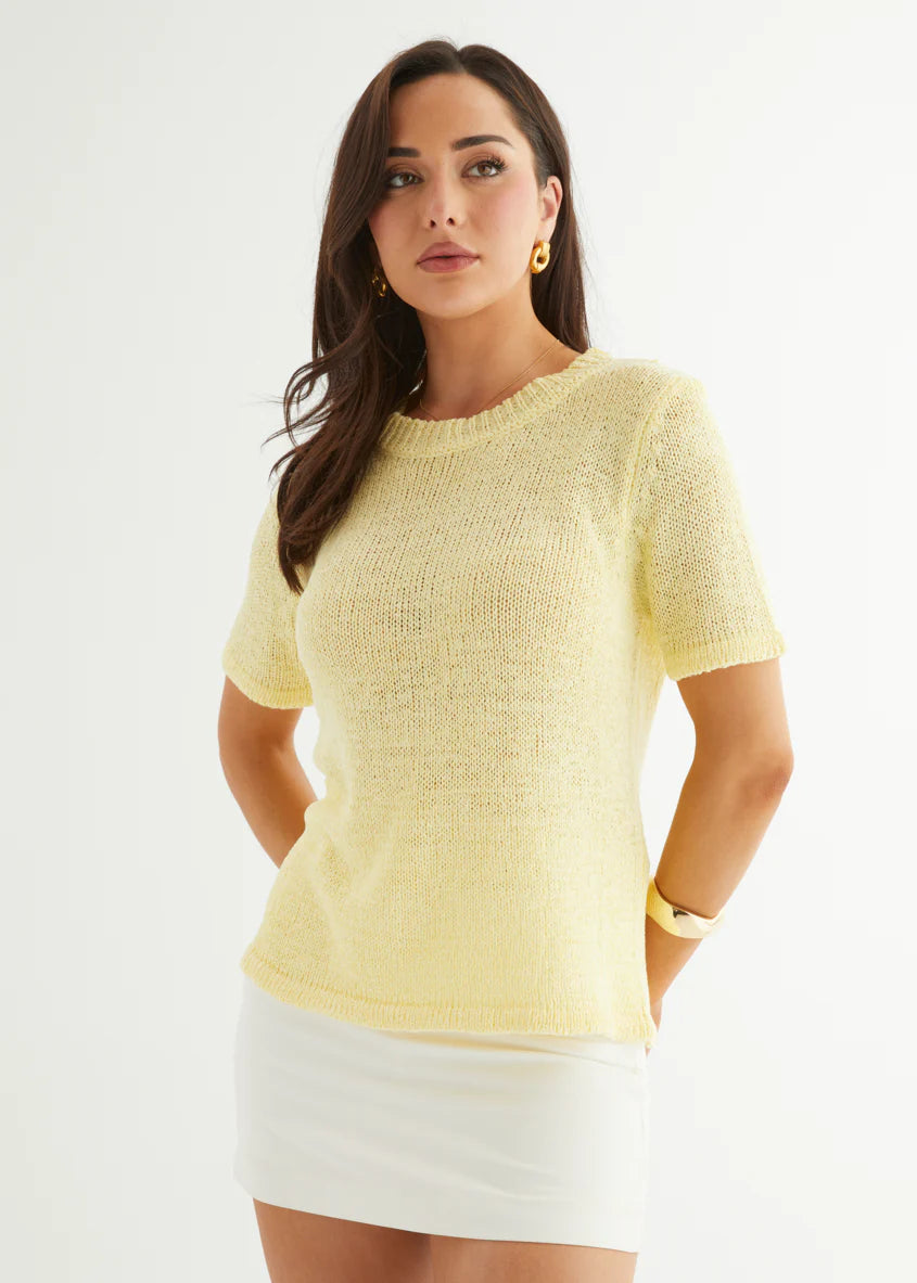 Halle Knit Top - Yellow
