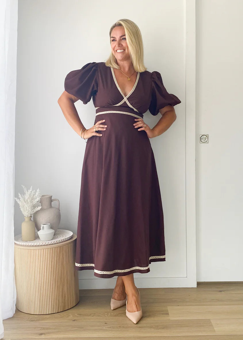 Ellodie Maxi Dress - Espresso