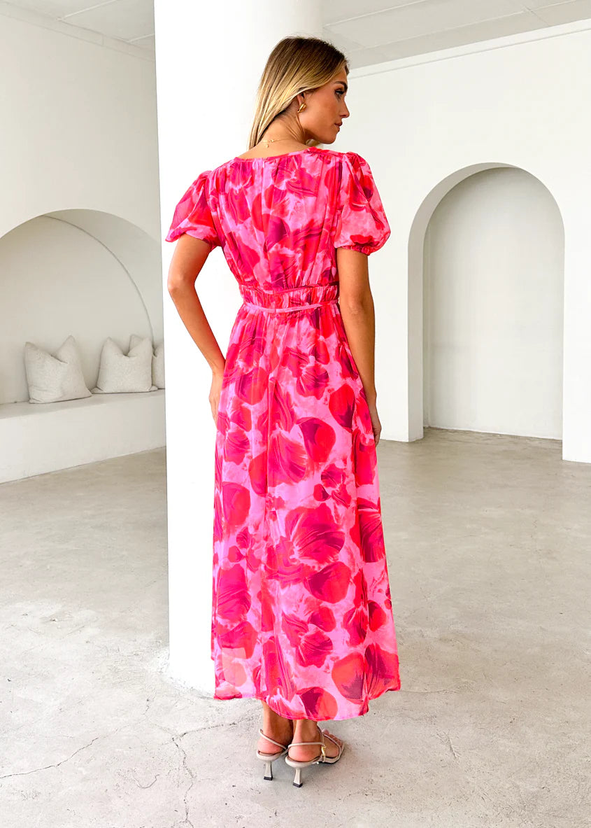 Wynne Maxi Dress - Magenta Floral