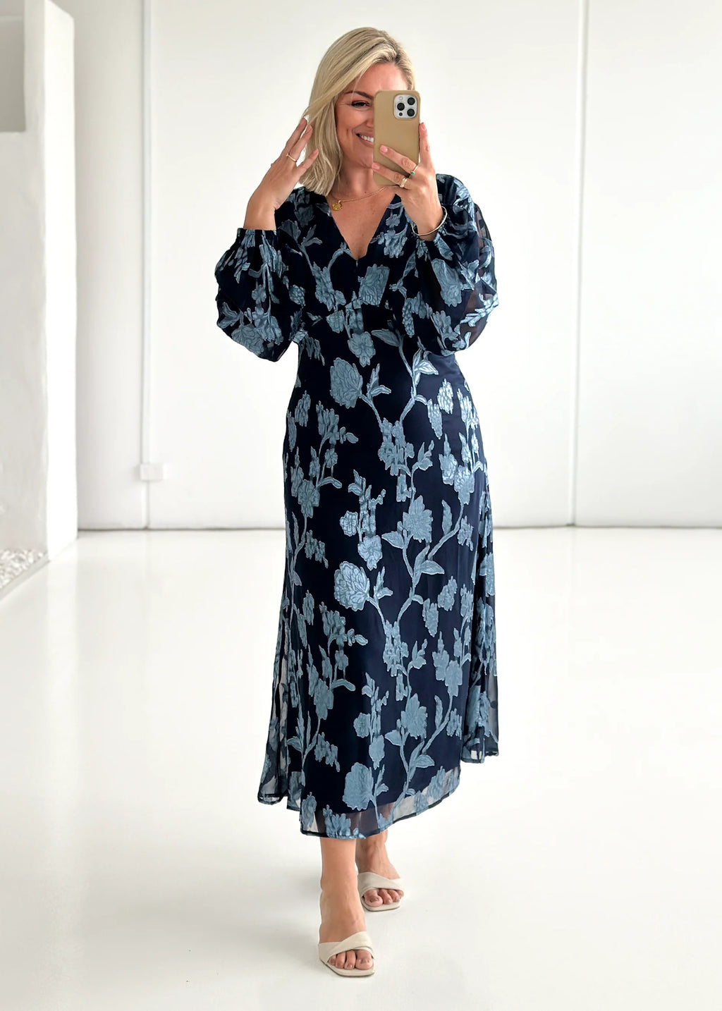 Primavera Maxi Dress - Blue Floral