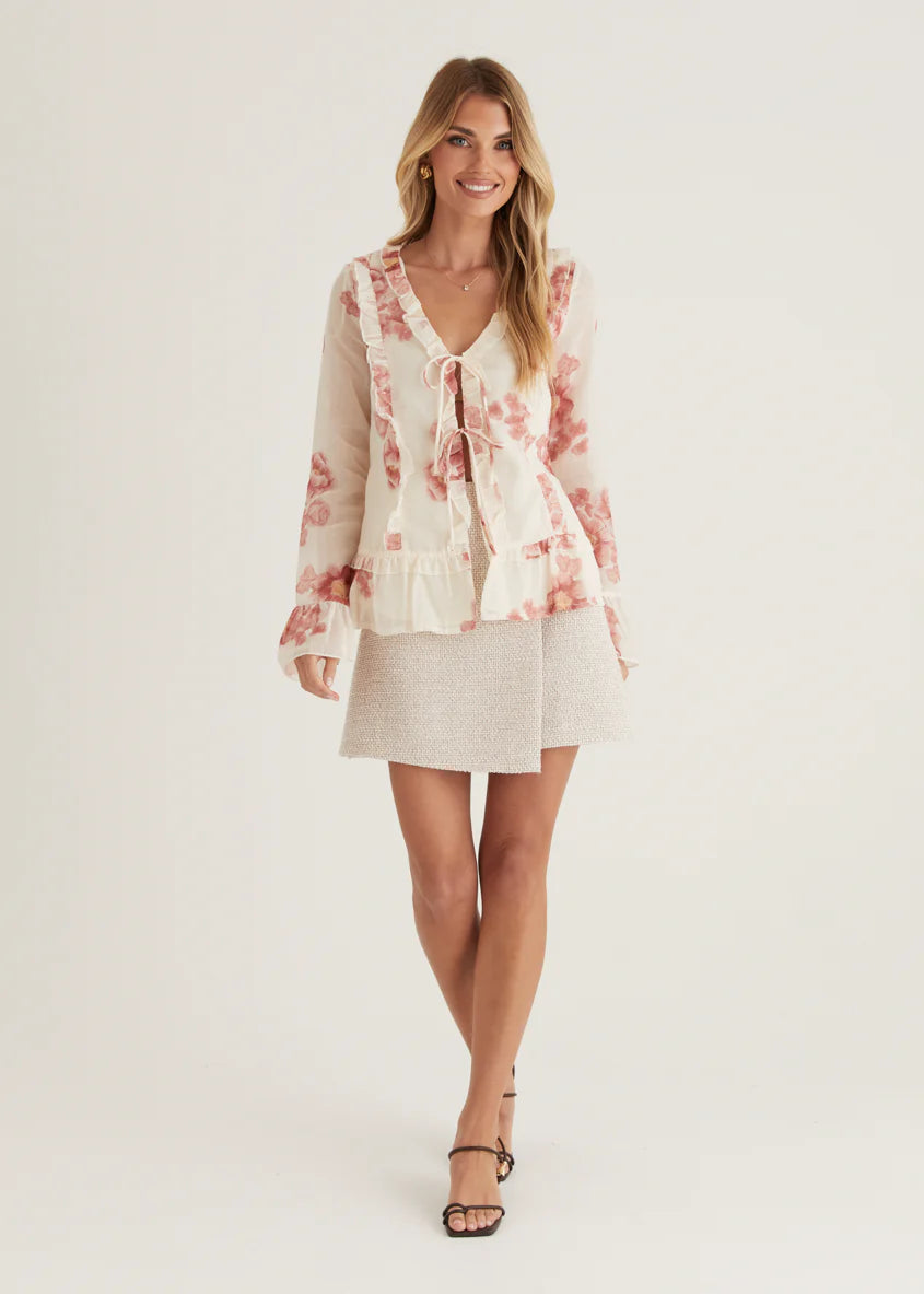 Daytona Blouse - Pink Floral