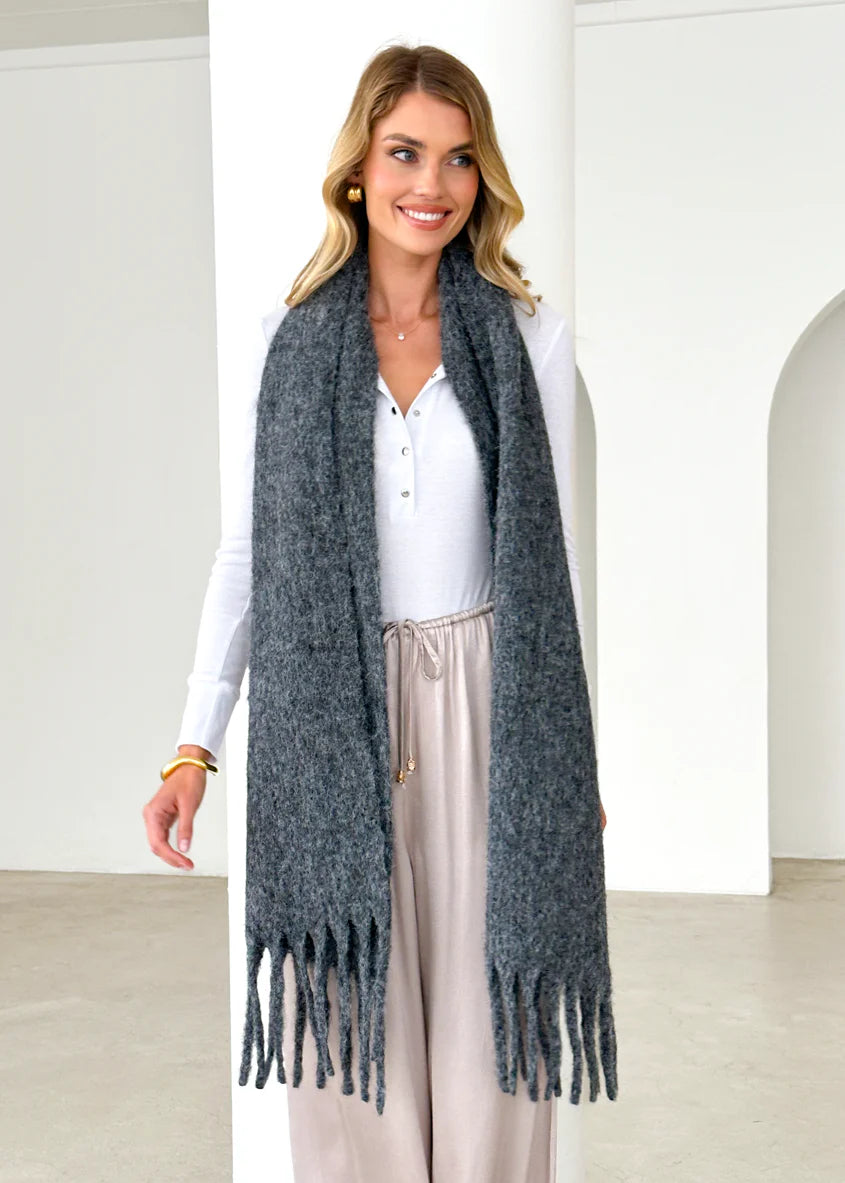Charli Scarf - Charcoal