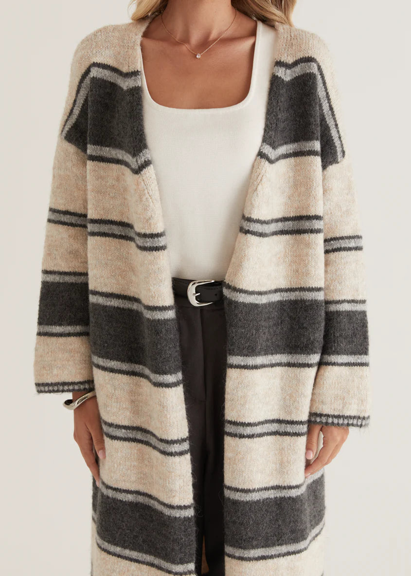 Yourta Cardigan - Black Stripe
