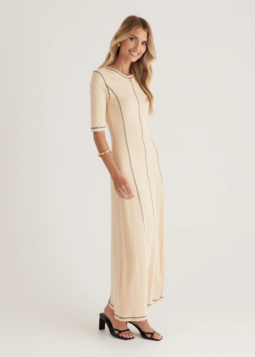 Simba Midi Dress - Beige