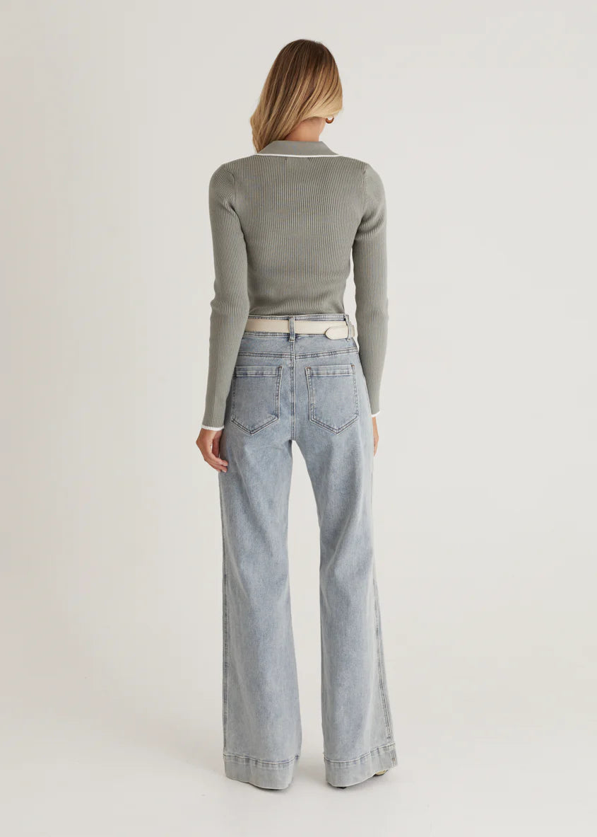 Nova Knit Top - Khaki