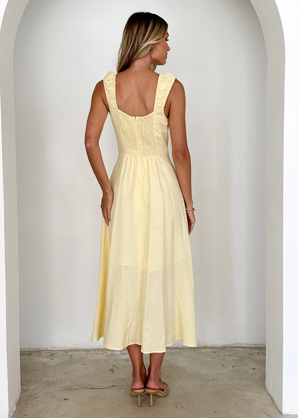 Lila Midi Dress - Lemon