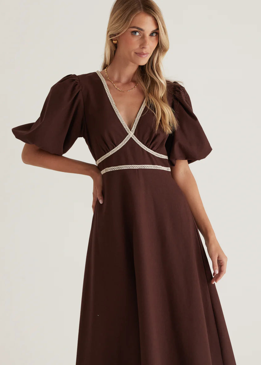 Ellodie Maxi Dress - Espresso