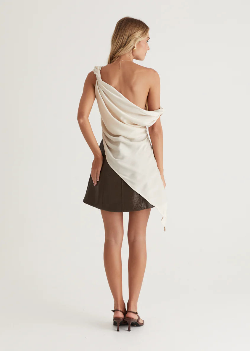 Romero Drop Shoulder Top - Champagne