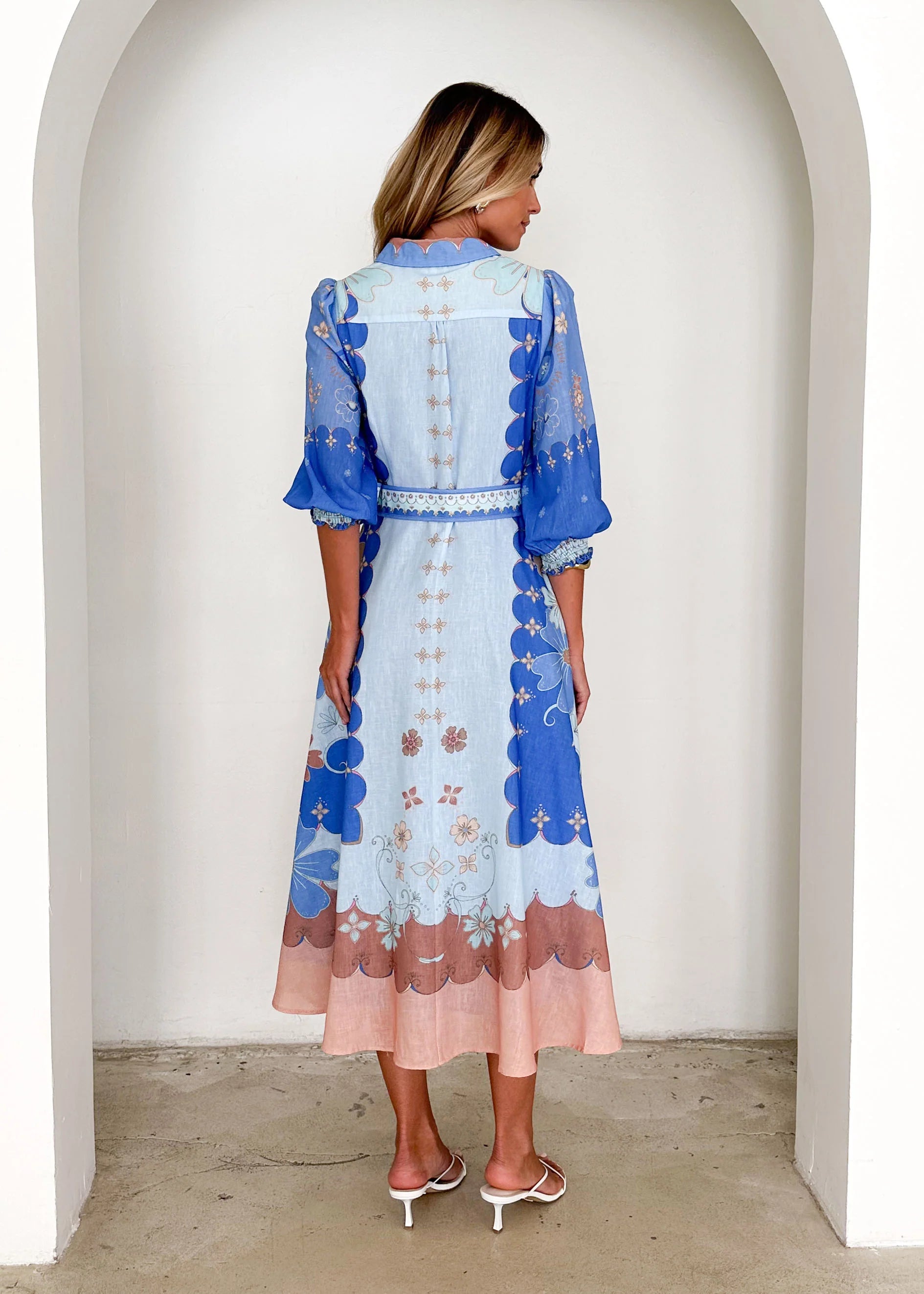 Portobello Midi Dress - Blue Moon