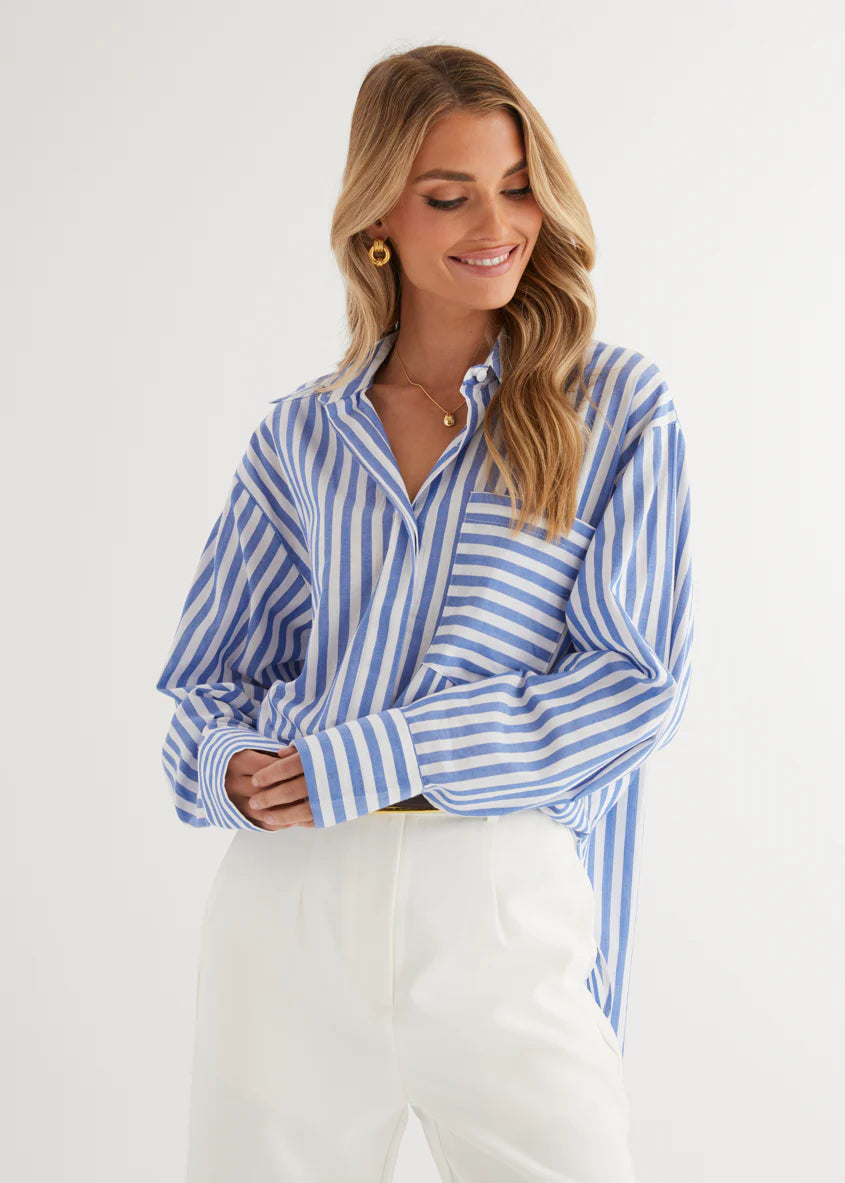 Alessandro Shirt - Blue Stripe