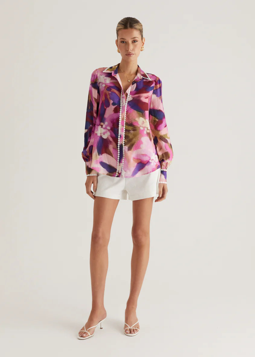 Sariyah Shirt - Orchid Floral