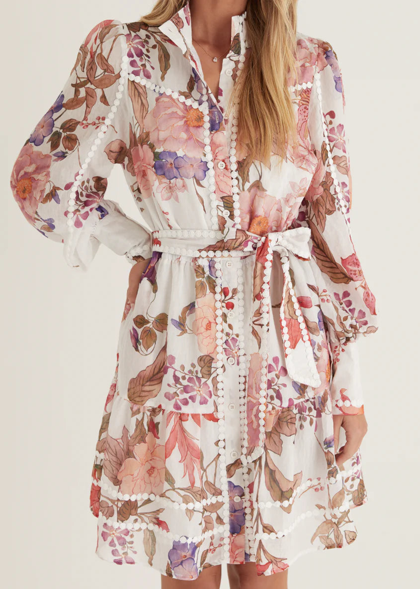 Aaliyah Dress - White Floral