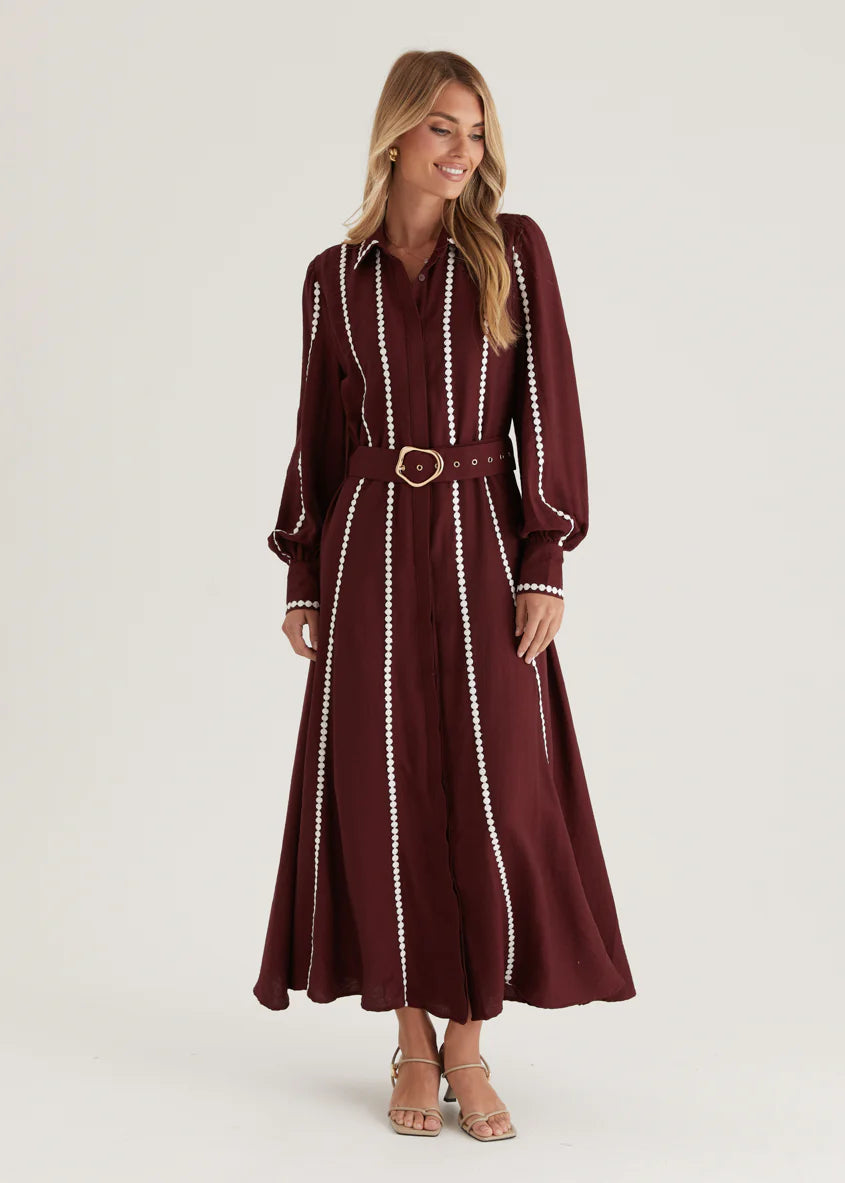 Nevaeh Maxi Dress - Burgundy