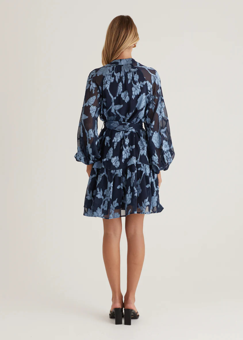 Azalea Dress - Blue Floral