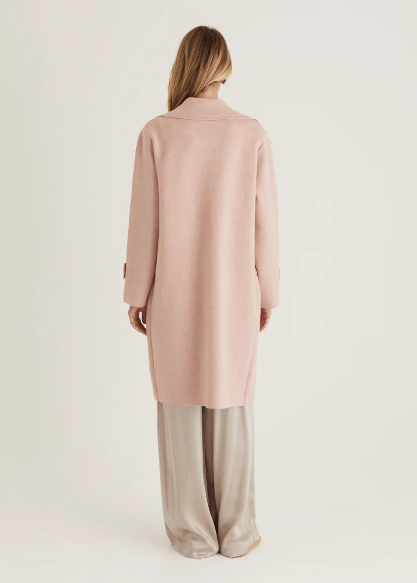Chayso Knit Coat - Blush
