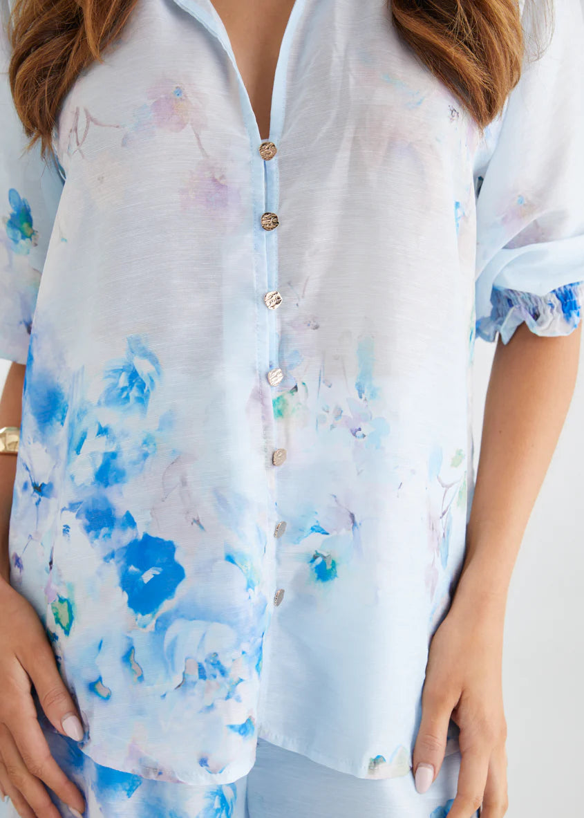 Annabell Blouse - Blue Floral
