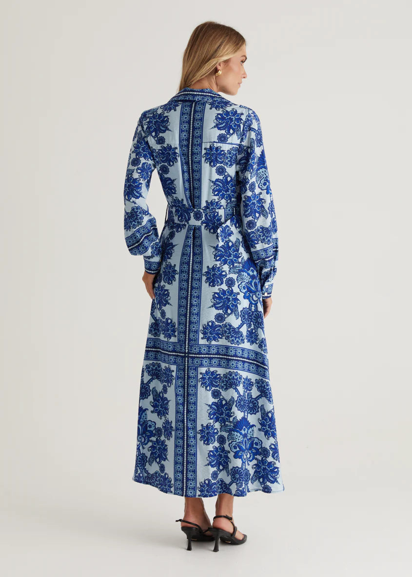 Eventide Maxi Dress - Blue Floral