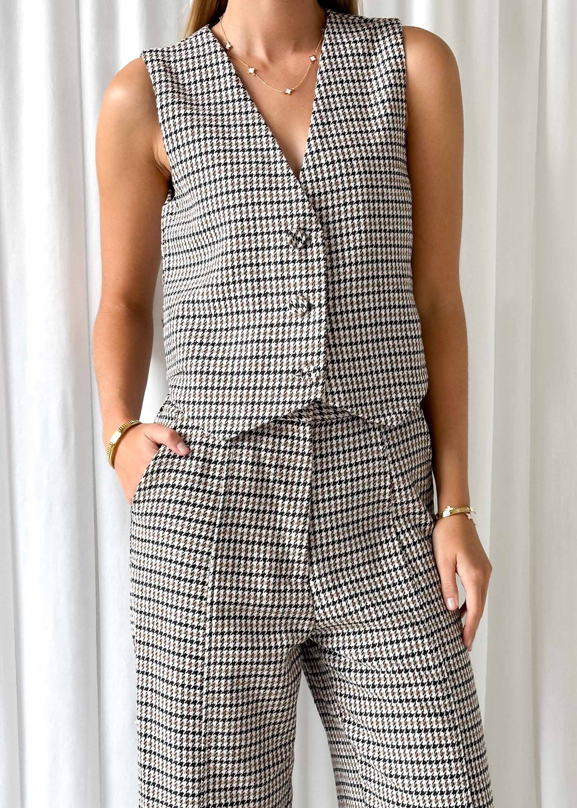 Rentor Vest - Houndstooth