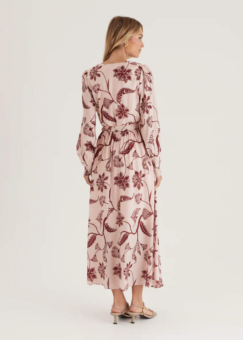 Runaway Maxi Dress - Blush Floral