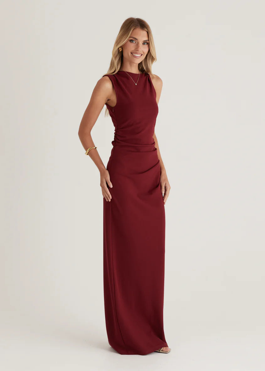 Rosita Maxi Dress - Burgundy