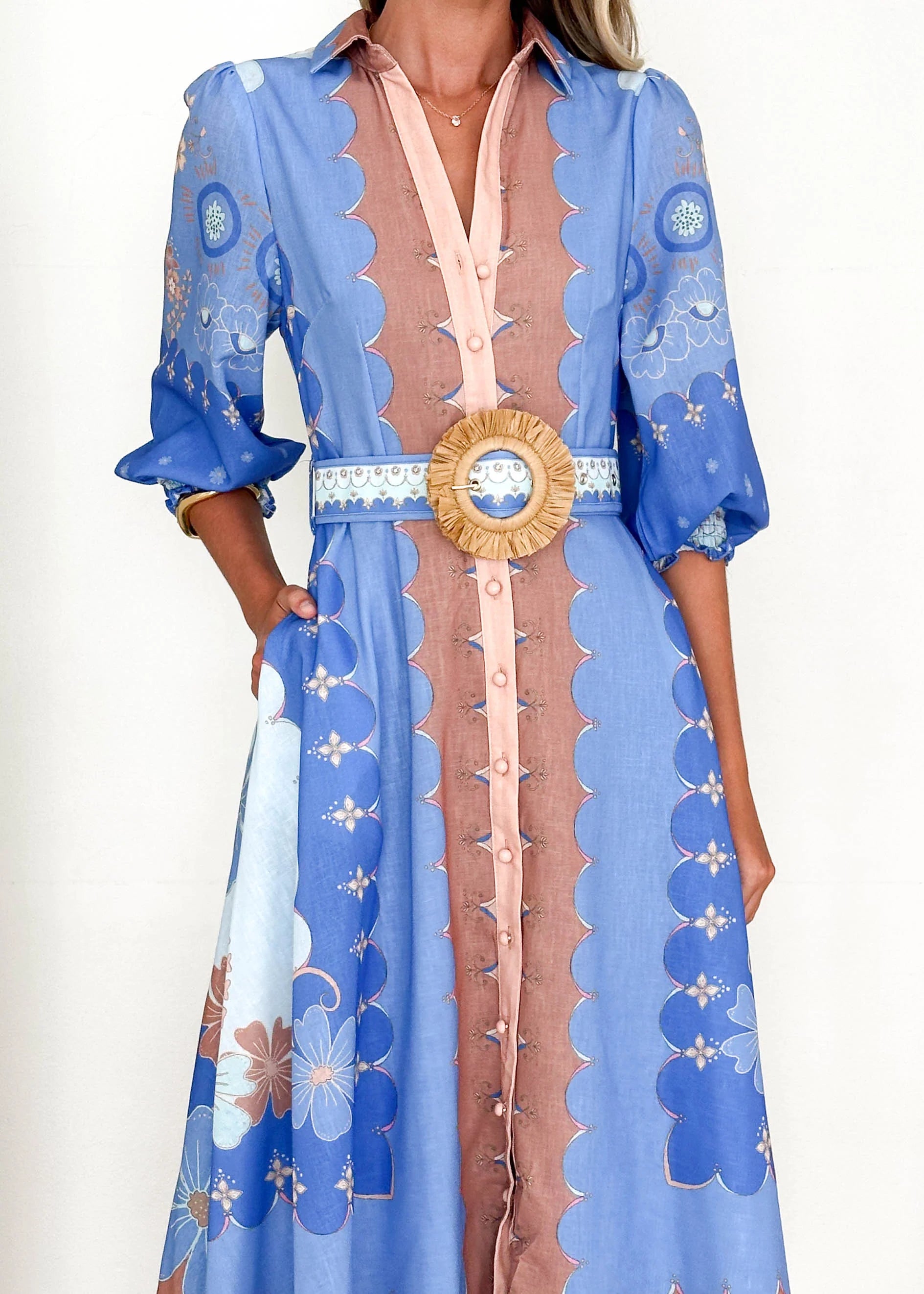 Portobello Midi Dress - Blue Moon