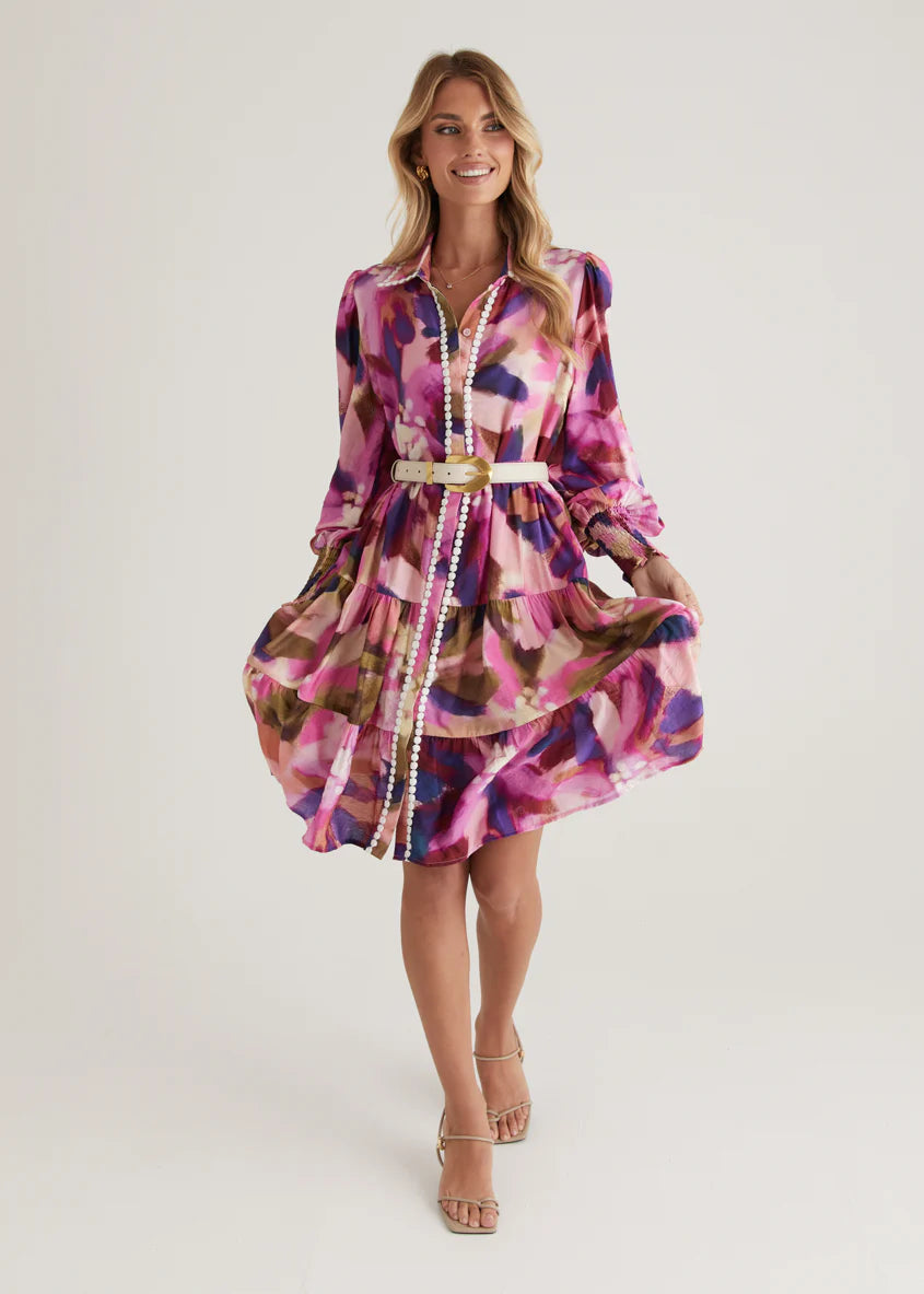 Santorini Dress - Orchid Floral