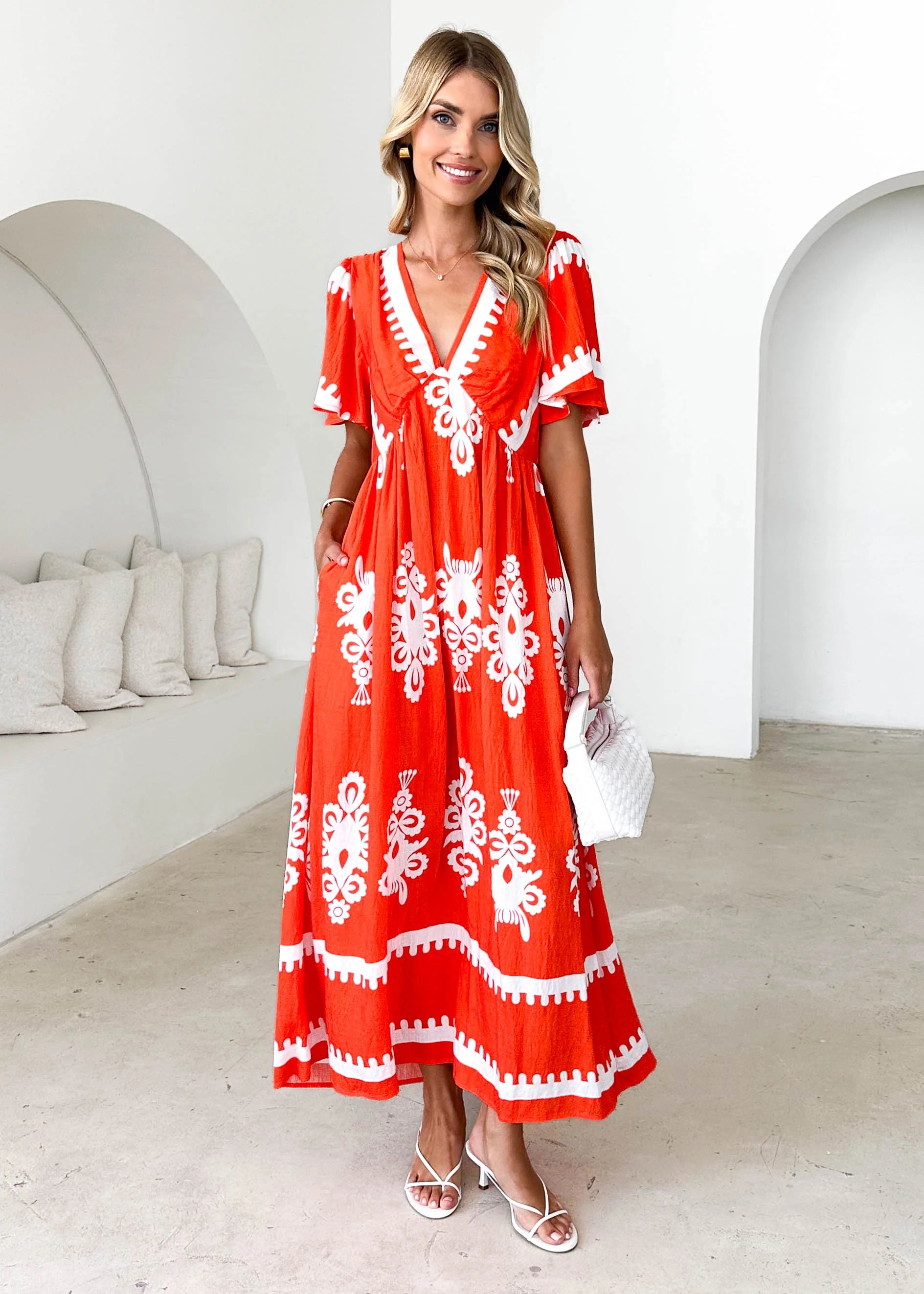 Renegade Maxi Dress - Tangerine