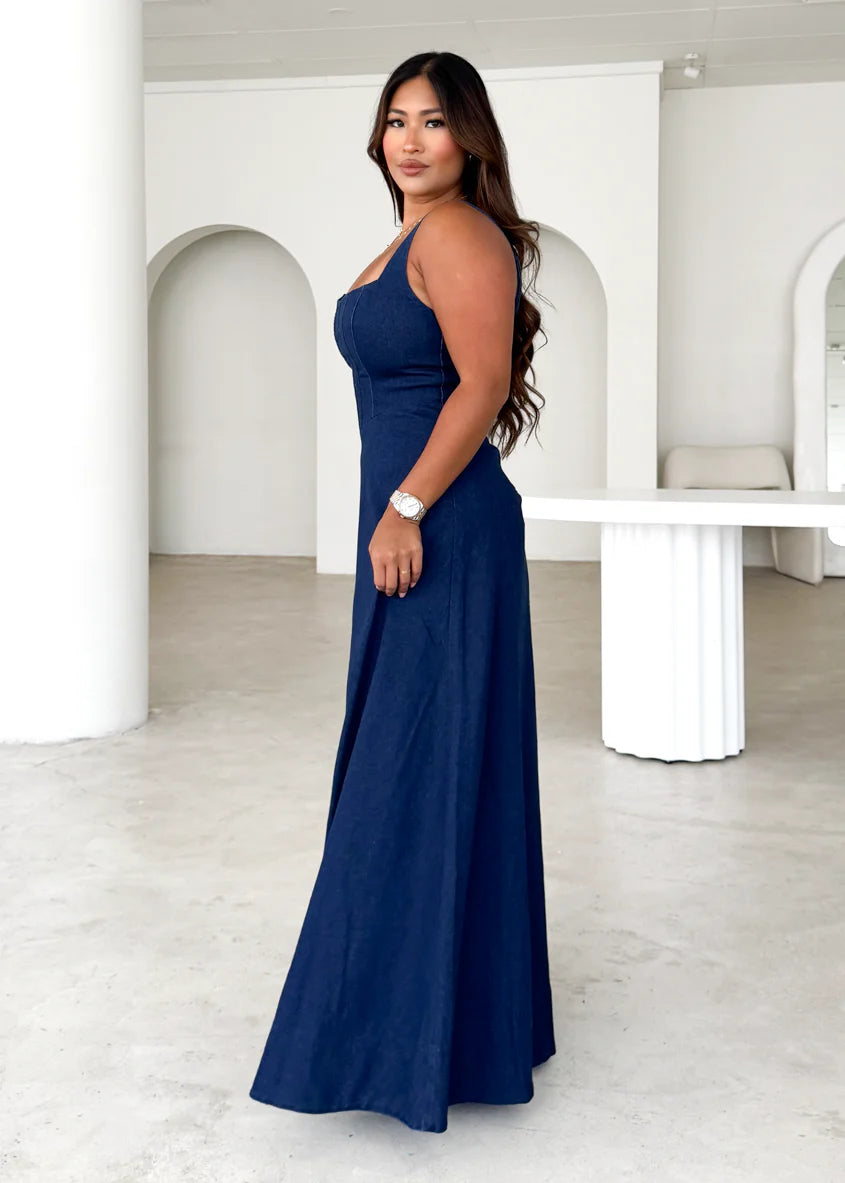 Toscana Maxi Dress - Indigo