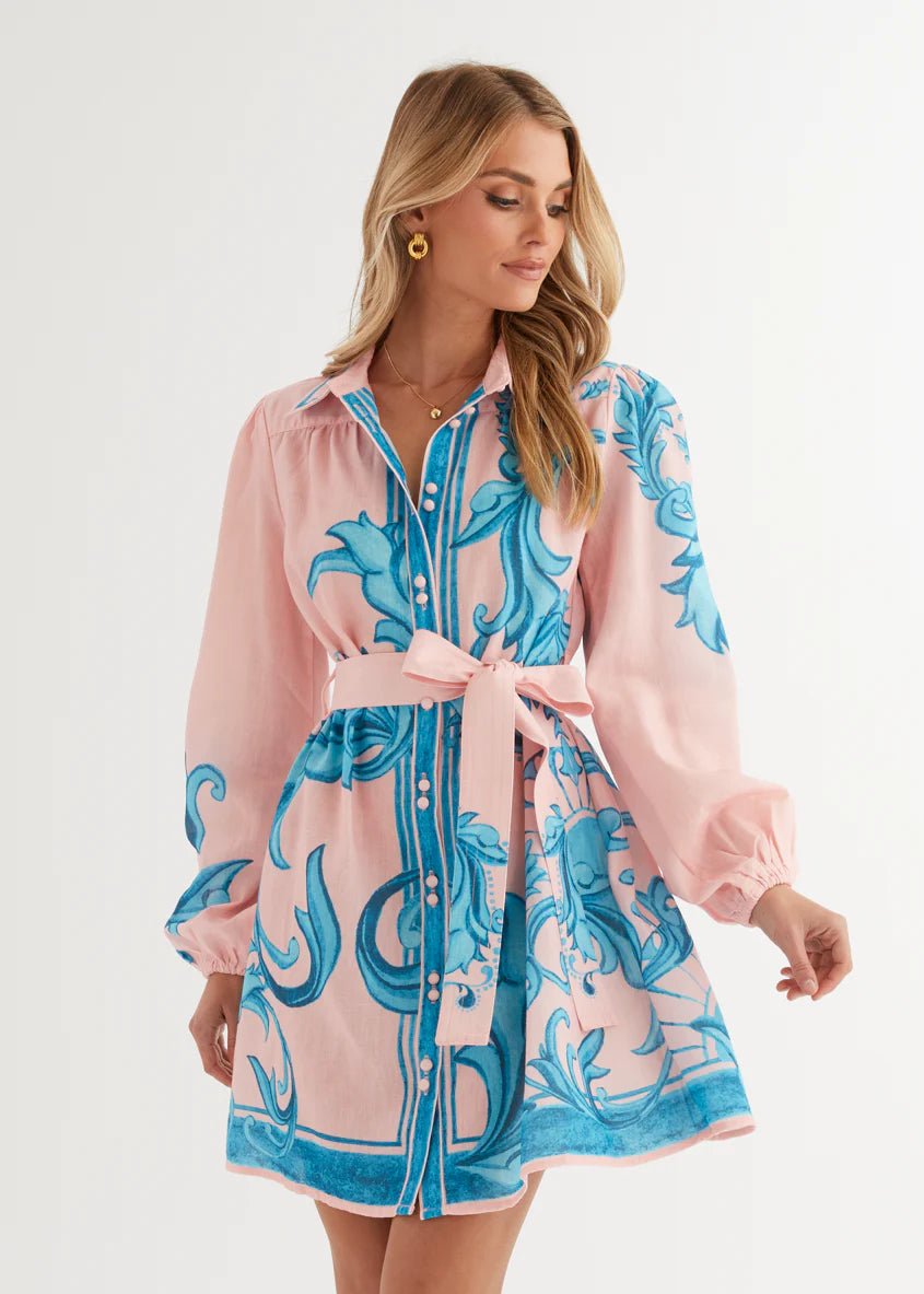 Nicoletta Dress - Pink Zayna