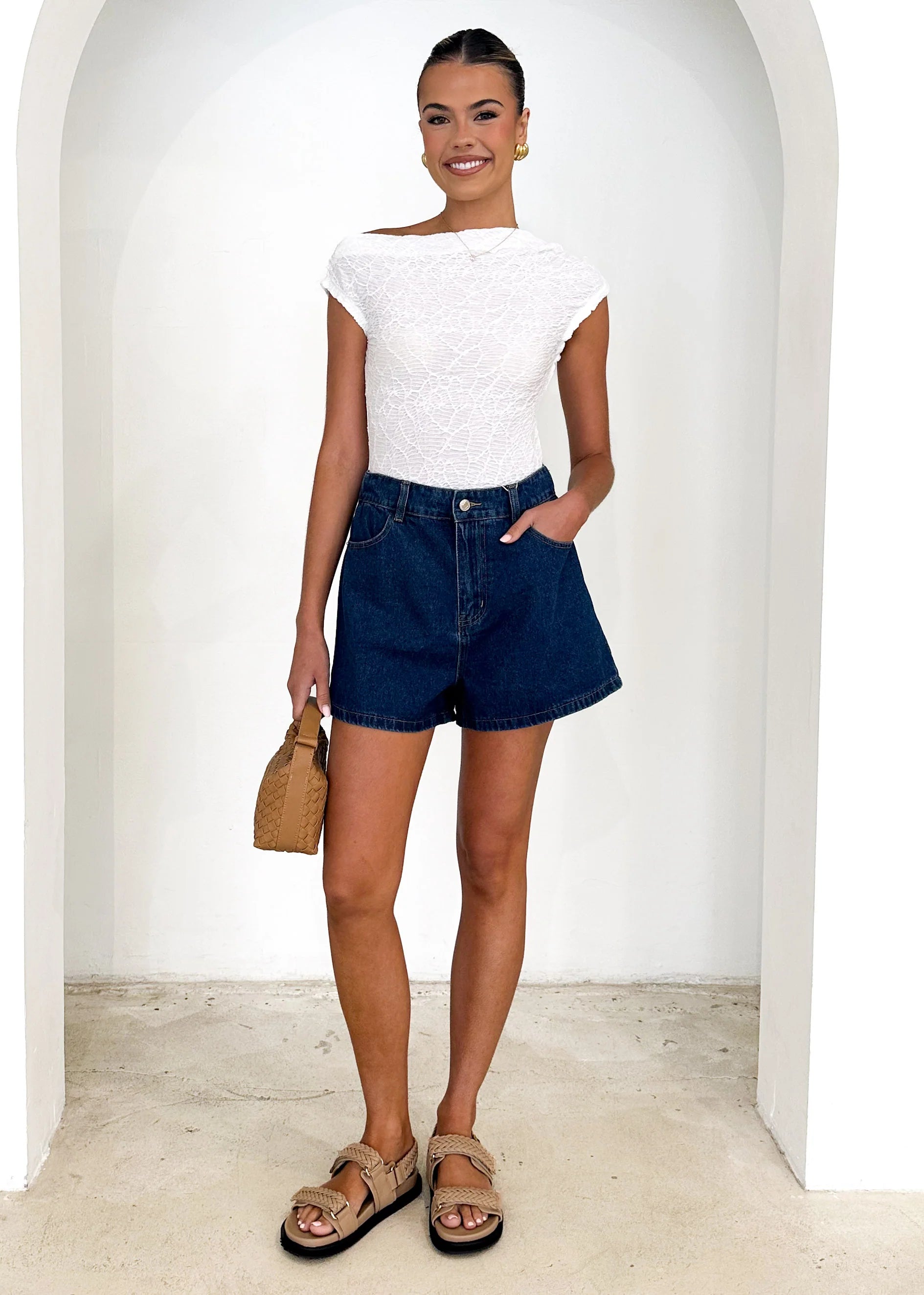 Elisha Denim Shorts - Indigo