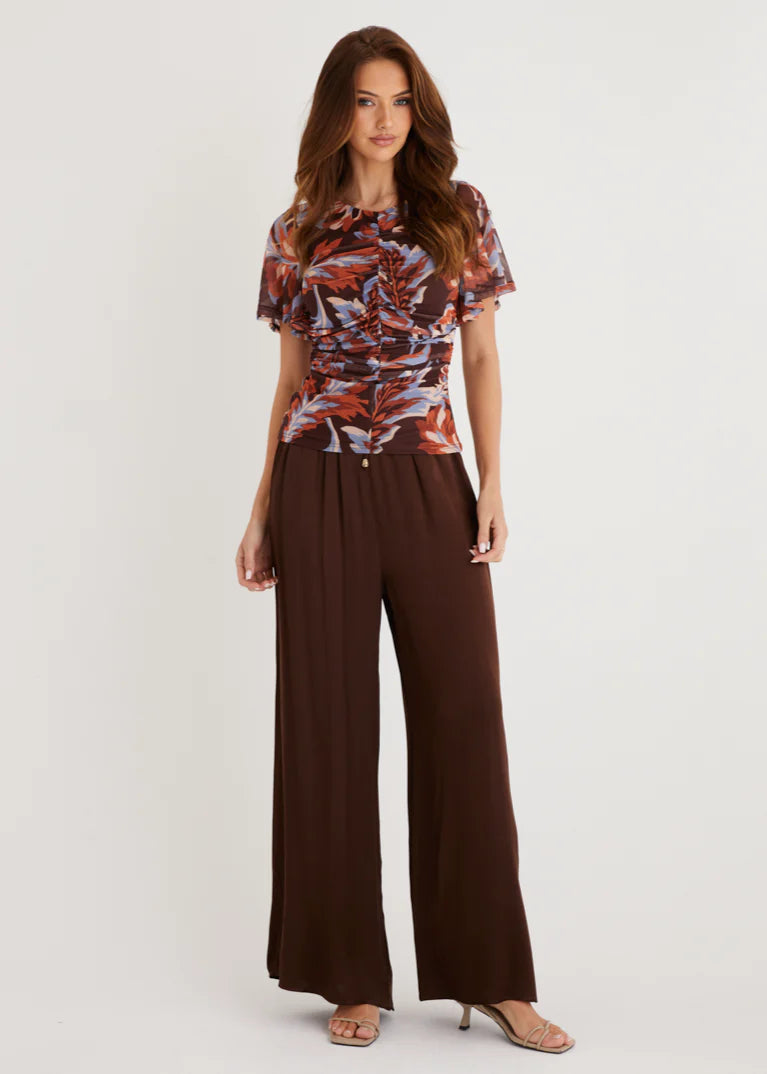 Joey Mesh Top - Autumn Leaf