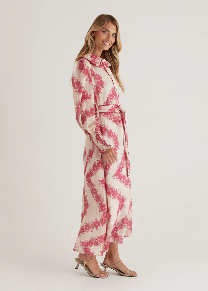Rosemary Maxi Dress - Magenta Floral