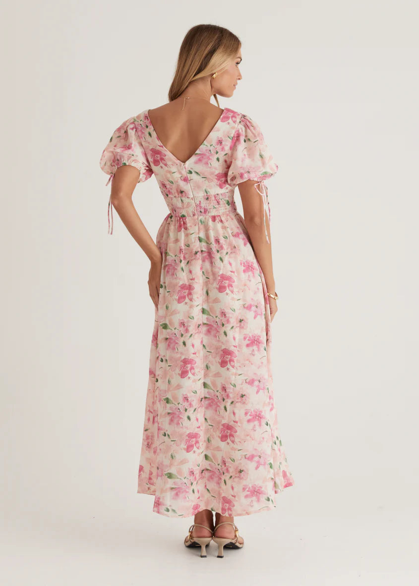 Malu Maxi Dress - Pink Floral