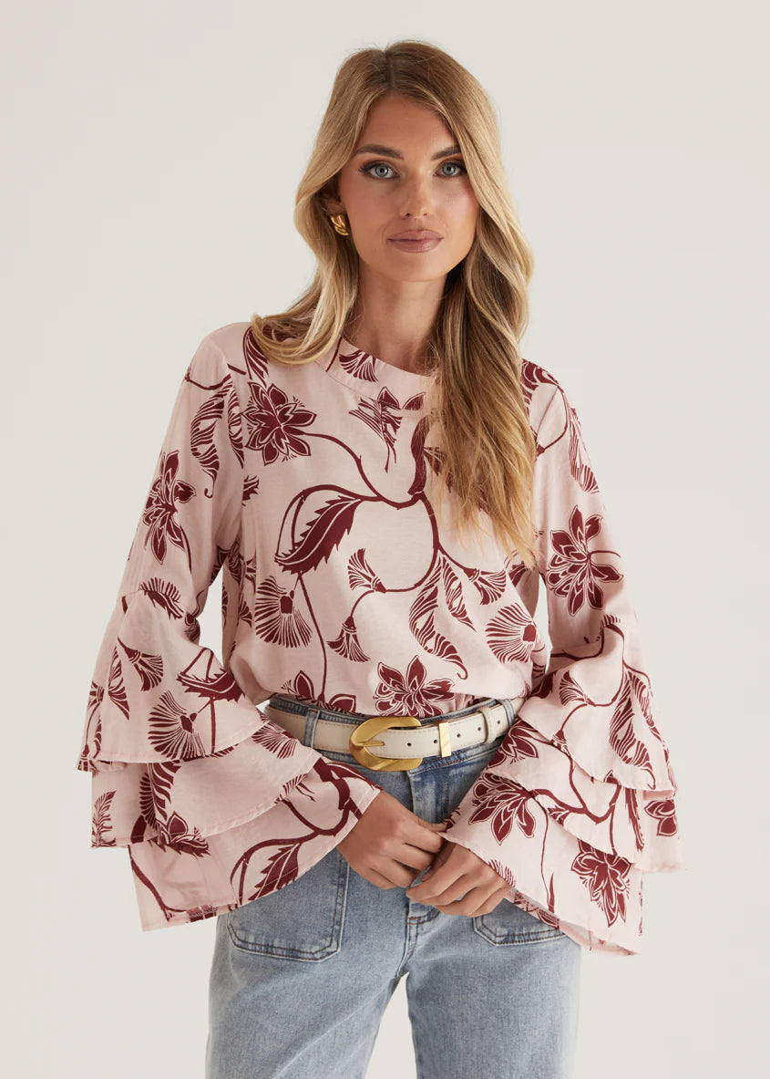 Melissa Blouse - Blush Floral