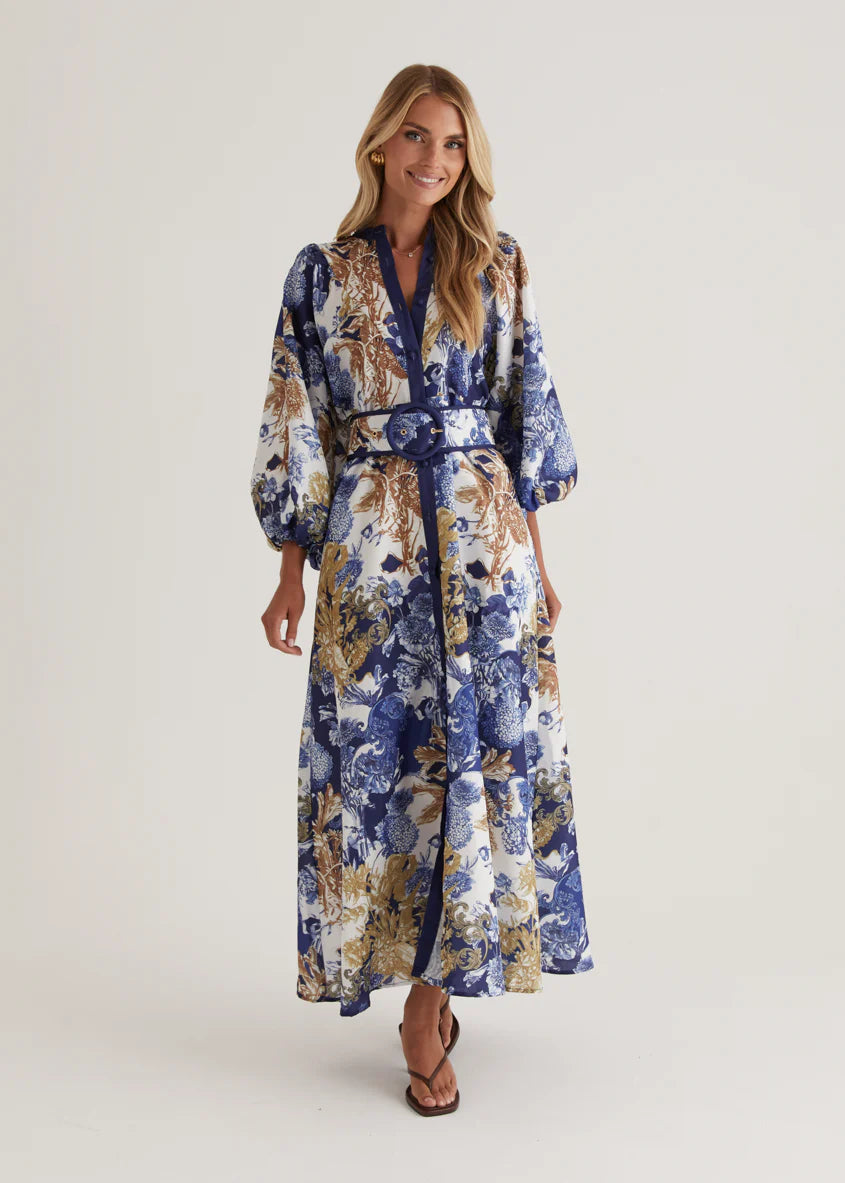 Wimsoe Midi Dress - Navy Chateau