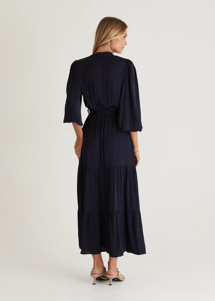 Maya Midi Dress - Navy