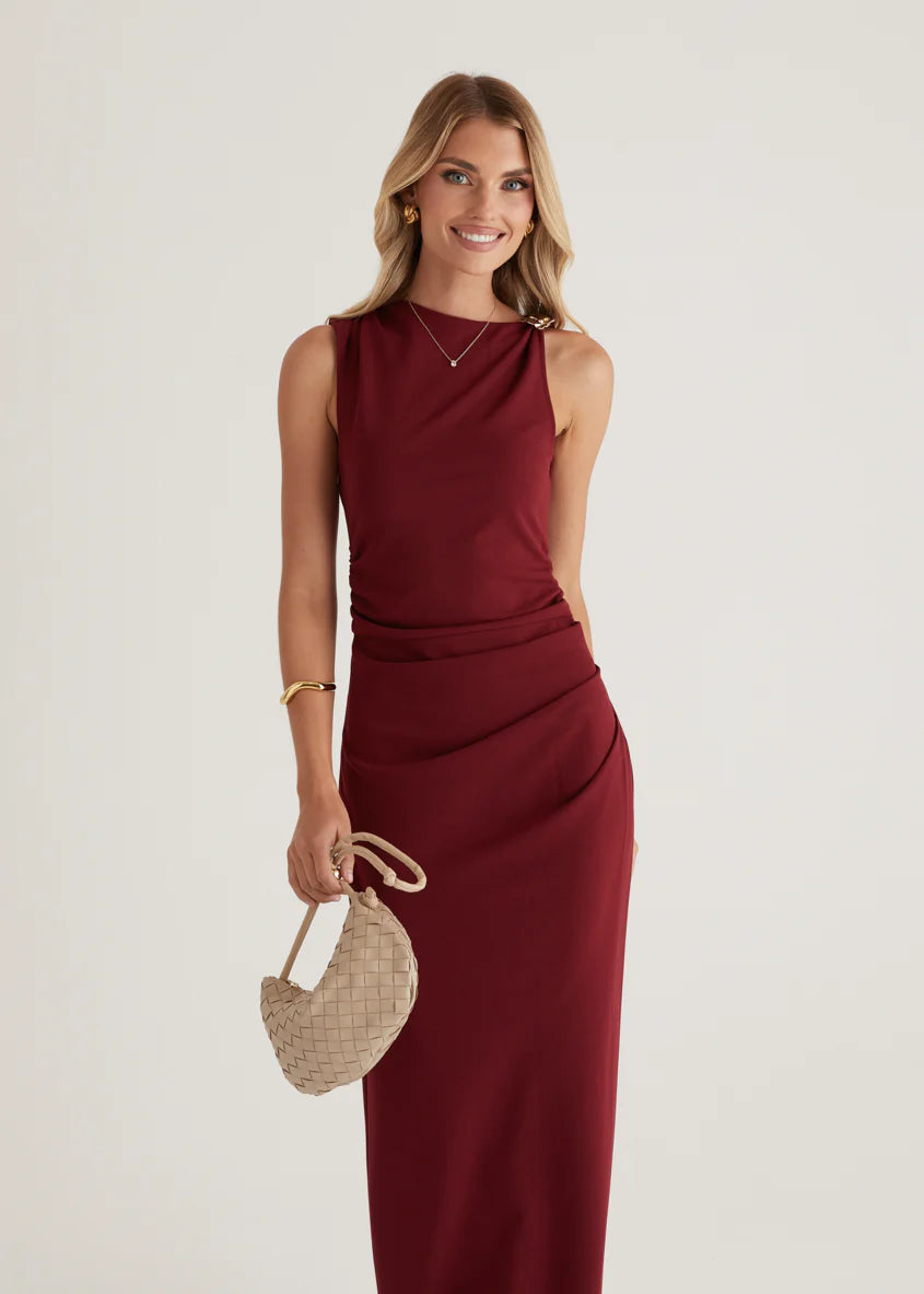 Rosita Maxi Dress - Burgundy