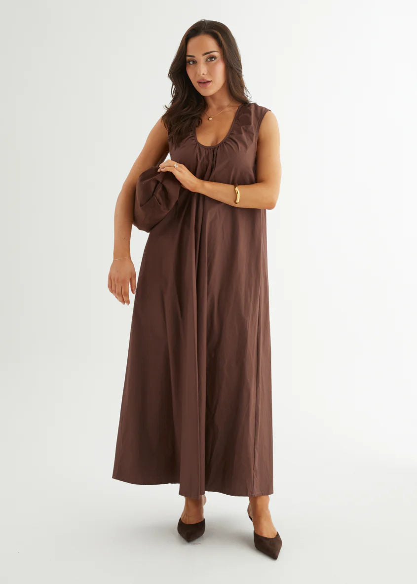 Casandra Maxi Dress - Chocolate