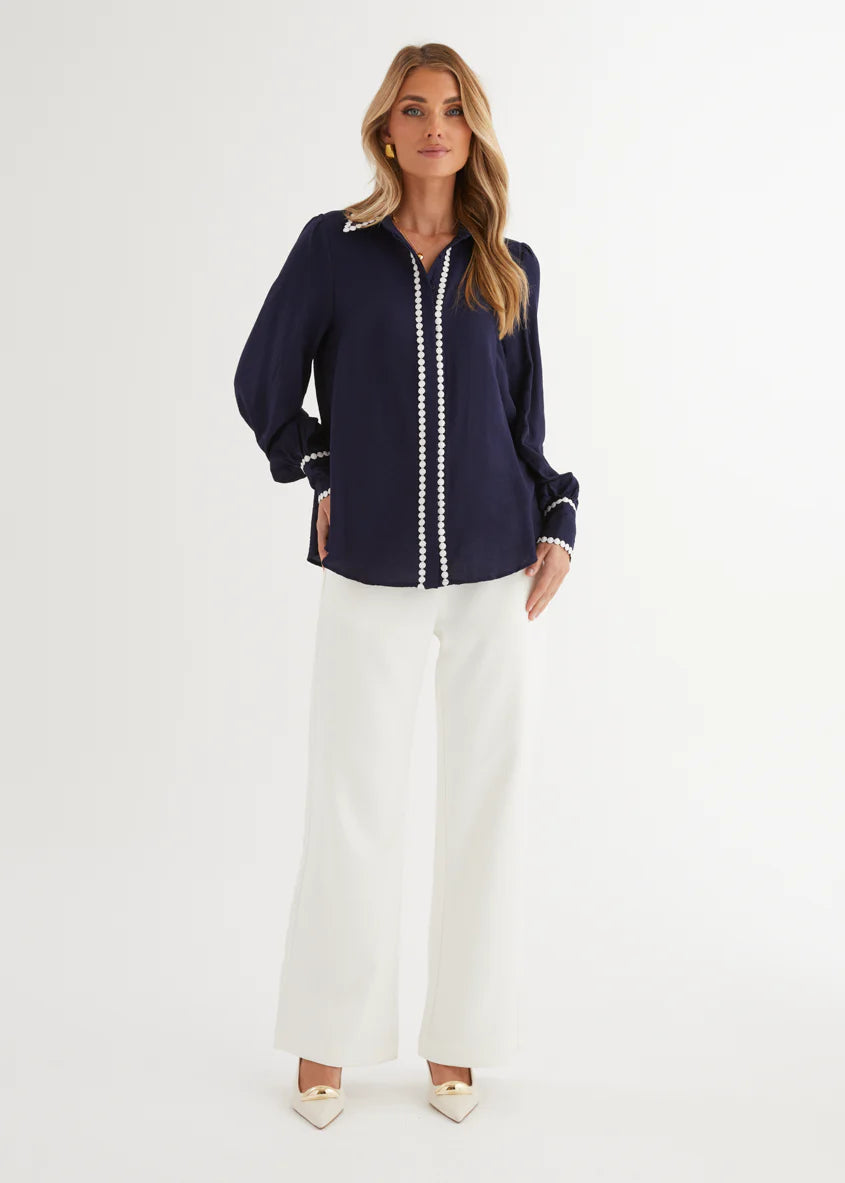 Sariyah Shirt - Navy